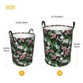 thumbnail image 3 of Balery Lilies Flowers Cesta de ropa redonda con asas, impermeable, independiente, para ropa, juguetes, dormitorio y familia-Small, 3 of 6