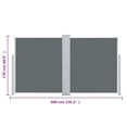 thumbnail image 4 of vidaXL Auvent Rétractable Double Face pour Patio 170x600 cm Anthracite, 4 of 5