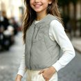 thumbnail image 5 of Samdudou Girls Outerwear Vests Lightweight Zip Up Sleeveless Jackets Kids Fall Winter Casual Coat School Wardrobe Jackets with Chest Pocket Size 2-10 Years, 5 of 7