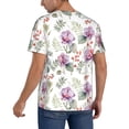 thumbnail image 2 of Hirioo Orchids Flowers for Men's Baseball T-shirt Shirts Short Sleeve Casual Summer Button Stretch T Shirts,Size S-4XL-4X-Large, 2 of 7