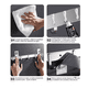thumbnail image 2 of Gancho Perchero Pared Acero Inox 6 Ganchos PLATA, 2 of 5