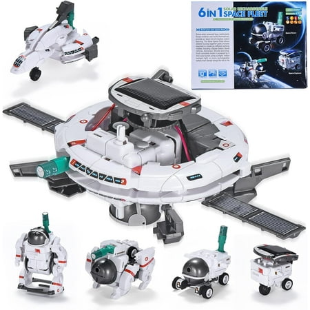 Hot Bee STEM Space Toy Solar Robot Kit for Kids 6-in-1 Educational Learning Science Building Robot Toys Gift for Kids Age 8 and Up.