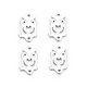 thumbnail image 5 of 20pcs Colgante de Acero inoxidable Acesorios para Colr, , Pendientes Bricoje , búho Baoblaze Colgante de dijes de acero inoxidable, 5 of 7