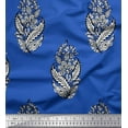 thumbnail image 1 of Soimoi Tissu Crêpe Polyester Feuilles & Floral Imprimé au Mètre 42 Pouces de Large, 1 of 3