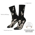 thumbnail image 4 of Cauagu Japanese White Crane Print Crew Socks for Women and Men,Adult Athletic Running Socks 1-Pair Sports Socks Work Gear Socks with Moisture Wicking, 4 of 6