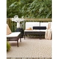 thumbnail image 2 of Jill Zarin Outdoor Collection Area Rug - Cape Town (7' 10" Square Dark Beige/Ivory), 2 of 11
