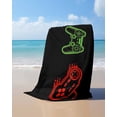 thumbnail image 4 of Game Controller Beach Towels Oversized Super Absorbent, Modern Art Gaming Handheld Black Lightweight Bath Towel Quick Dry Sets For Bathroom/Pool/Rv Camping/Beach Play/Gym Room/Picnic 23"x47", 4 of 8