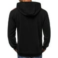 thumbnail image 6 of Black Hoodie Men,Autumn Fashion Trend Long Sleeved Hooded Sweatshirt Casual Outdoor for Daily Activities,Pullover,04 Black,2XL, 6 of 8