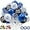 Blue, Black, White, Clear, variant on CeleBoo Blue and Black Graduation Balloons Class of 2025 Graduation Decorations - 12 Inch Royal Blue White Congrats Grad Balloons with Ribbons, 2025 Grad Party Decorations for College, High School