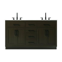 Elegant Kitchen and Bath Alden 60 Inch Double Bathroom Vanity In Mocha Brown