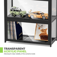 thumbnail image 5 of Magshion Modern 68" 5-Tier Transparent Display Cabinet with Acrylic Flip Door, Floor Standing Showcase Bookshelf, Curio Cabinet Collection Display Case for Living Room Bedroom Home Office, Black, 5 of 10