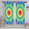 thumbnail image 5 of Blackout Kids Curtains,Colorful Tie Dye Blossom Pattern Childrens Insulated Curtains Set Of 2,Bedroom Essentials,Toddler Room Decor 42"x63", 5 of 5