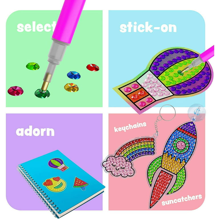 Dan&Darci Gem Art, Kids Diamond Painting Kit for Kids - Big 5D Gems - Arts & Crafts - Girls and Boys Ages 6-12 - Gem Painting Kits - Best Tween Gift
