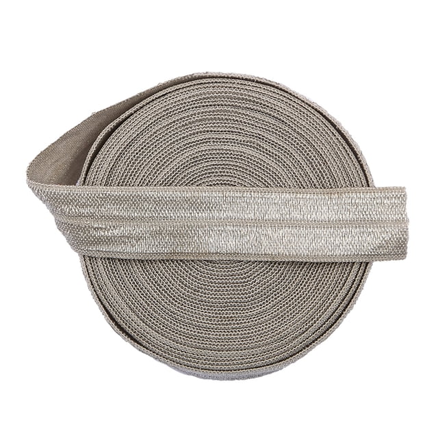Banda elástica cubierta con borde brillante hecha a mano, material de bricolaje, cuerda elástica de color, cinta de banda de goma de color cerrada