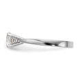 thumbnail image 3 of Solid 14k White Gold Peg Set Solitaire Engagement Ring with CZ Cubic Zirconia Size 9, 3 of 7
