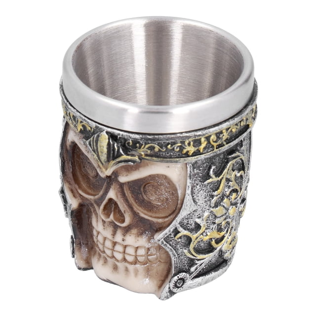 Taza de calavera inoxidable de resina NikouMX Copa de calavera