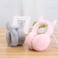 thumbnail image 3 of New in Winter Ear Muffs Women Soft Plush Thicken Outdoor Warmer Ear Protection Fashion Cute Little Devil Horn Foldable Earflaps (Khaki), 3 of 7