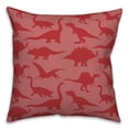 thumbnail image 2 of Creative Products Dinosaur Pattern on Red and Red 18x18 Spun Poly Pillow, 2 of 3