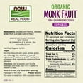 thumbnail image 2 of Now Foods Real Food, Organic Monk Fruit Zero-Calorie Sweetener, 70 Packets, 2.47 oz (70 g), 2 of 2