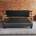 thumbnail image 5 of California King Size Fabric Platform Bed Base with Dark Gray Upholstery and No Box Spring, 5 of 5