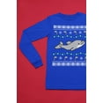 thumbnail image 5 of Old Glory Mens Ugly Christmas Sweater Dolphin Long Sleeve T Shirt, 5 of 6