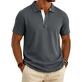 thumbnail image 2 of Uwinwear Men's Golf Shirts Dry Fit Moisture Wicking Performance Short Sleeve Collared Polo Shirts for Casual Athletic Business Summer Outdoor Casual Top,Dark Gray,L, 2 of 8