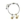 Delight Jewelry Goldtone Disc 1/2'' Initial a Goldtone Rope Charm
