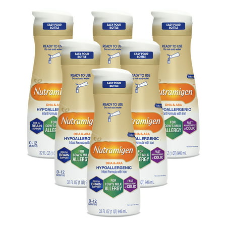 nutramigen formula ready liquid hypoallergenic infant oz bottle pack fl use