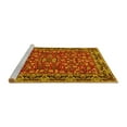 thumbnail image 2 of Ahgly Company Machine Washable Indoor Square Persian Yellow Traditional Area Rugs, 4' Square, 2 of 4