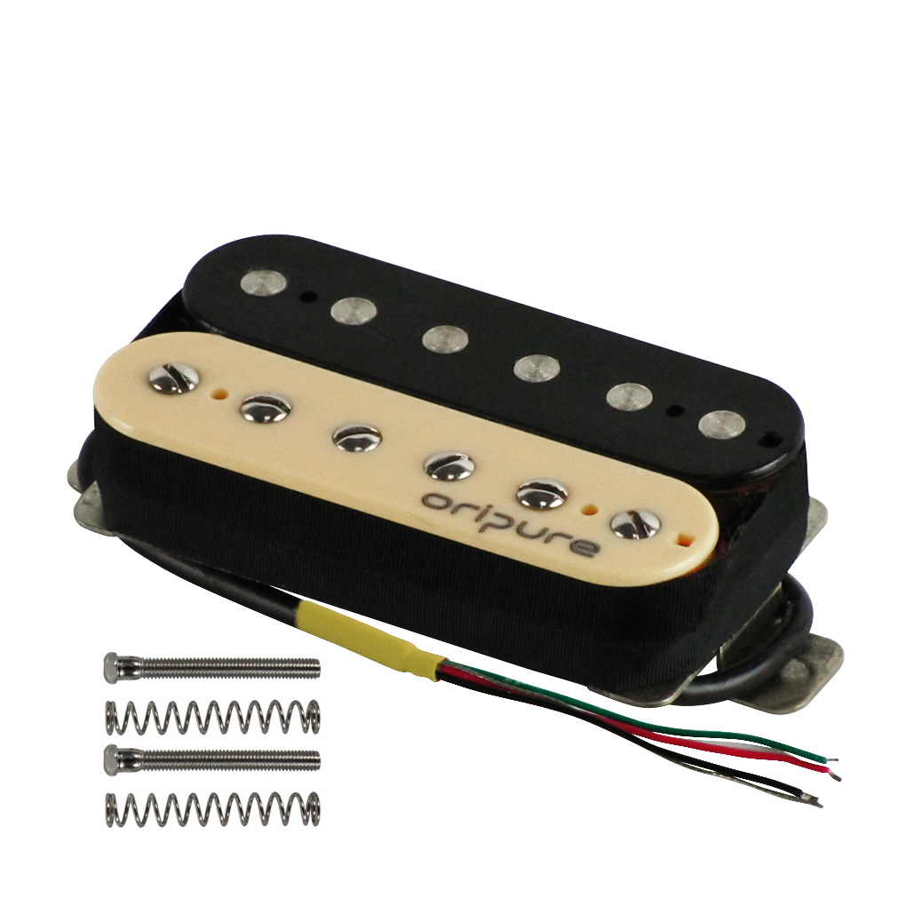 OriPure Handmade Alnico 5 Double Coil Humbucker Guitar Bridge Pickup for Electric Guitar, Zebra