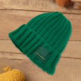 thumbnail image 3 of Beanie for Men Women Bonnet for Sleeping Cycling Cap Cable Knit Beanie Stocking Cap Indoors and Outdoors Lightweight Beanie Running Hat Winter Knitted Hat Crochet Skull Cap Cute Hats Green One Size, 3 of 3