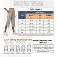 thumbnail image 4 of Xidunhg Women's Capri Pants Wide Leg Plus Size Lightweight Quick Dry Casual Summer Sweatpants Hiking Walking Khaki 2XL, 4 of 10