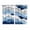 Blue, variant on Sage Green Ombre Kitchen Curtains 84 Inch Length, Modern Moire Geometric Abstract Grommet Top Bedroom Living Room Curtains, Light Filtering Cafe Curtain Drapes 2 Panels Set 84''x84''