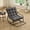 Light Grey, variant on Outdoor Lounge Chair with Ottoman, Patio Sling Recliner with Puffy Cushion, Comfy Chaise Lounge with Foot Stool for Patio, Pool, Backyard, Black/Grey