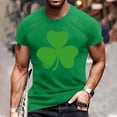 thumbnail image 2 of Men's St. Patrick's Day Shamrock T Shirt Short Sleeve Casual Clover Graphic Tee, 2 of 5