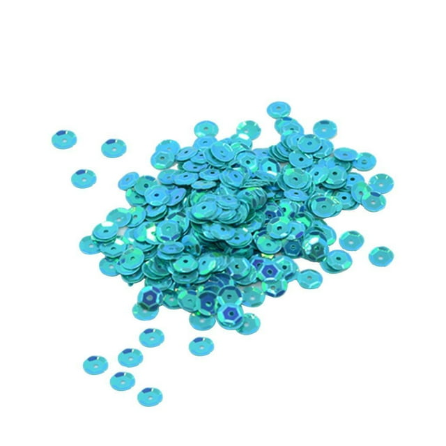 maskred Vibrant 400 Pcs Sequins Ronds en Vrac Couture Embellissement 7mm Bleu Lac 1ensemble