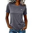 thumbnail image 2 of Harpily Sun Protection Athletic T-Shirts Lightweight Silky Polyester Moisture Wicking Loose Running Swim Rash Guard Tops, 2 of 4