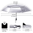 thumbnail image 3 of G4Free UPF 50+ UV Protection Travel Umbrella 42/46 Inch Windproof Silver Coating Sun Blocking Umbrella, 3 of 10