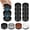Black 8 Pack, variant on 1" Heavy Duty Furniture Risers Set of 8, Round Stackable Bed Raisers Blocks with Non Slip TPU Base, Adjustable Furniture Support Pads for Sofa, Desk, Chair, Table, Couch, Cabinet