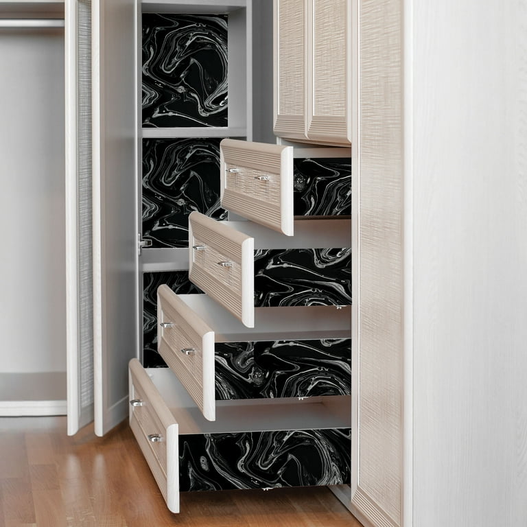 (2 pack) Mainstays Black Marble, Peel and Stick Wallpaper 13.35 sq. ft.