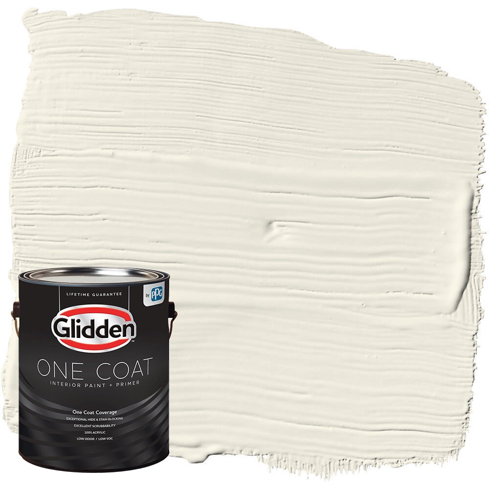 Glidden One Coat Interior Paint and Primer, Enduring Ice / White, 1