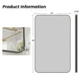 thumbnail image 2 of DSstyles Bathroom Mirror, 30x40 Inch Stylish Wall-Mounted Rectangular Bathroom Vanity Mirror with Black Metal Frame - Explosion Moisture-Resistant, 2 of 9
