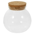 thumbnail image 1 of Glass Terrarium with Lid for Micro Landscaping Container Suitable for Daily Use Transparent Glass and Oak 7.5"x4.3", 1 of 9