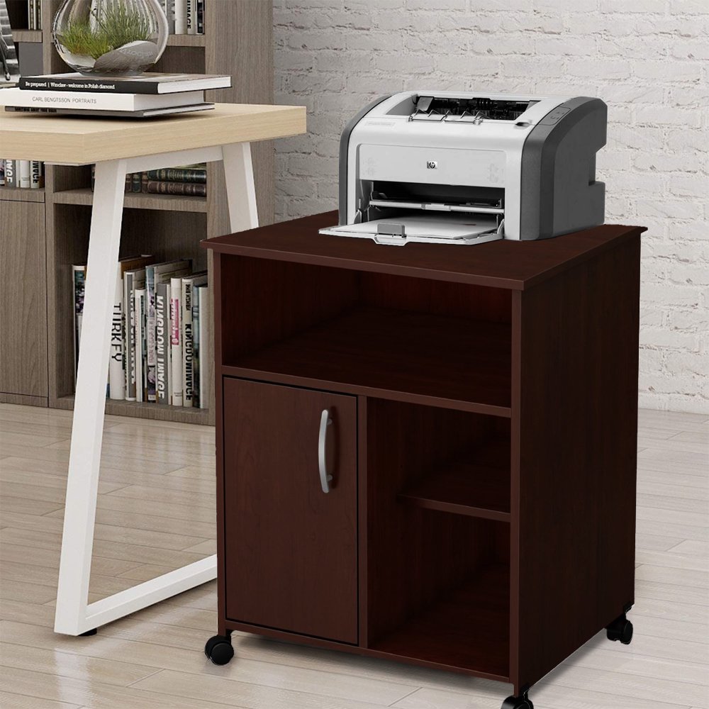 4 Layer Movable File Printer Stand, Wooden Filing with