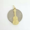 thumbnail image 5 of New 14k yellow Gold hollow guitar music Pendant charm 3D fine gift jewelry 1.4g, 5 of 12
