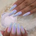thumbnail image 2 of Polvo de uñas con purpurina perlada, pigmento de cromo, color blanco, púrpura, neón, esmalte de Gel para manicura, decoración artística, 2 of 4