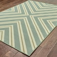 thumbnail image 4 of HomeRoots 507284 8 x 11 ft. Blue Geometric Stain Resistant Indoor & Outdoor Rectangle Area Rug, 4 of 5