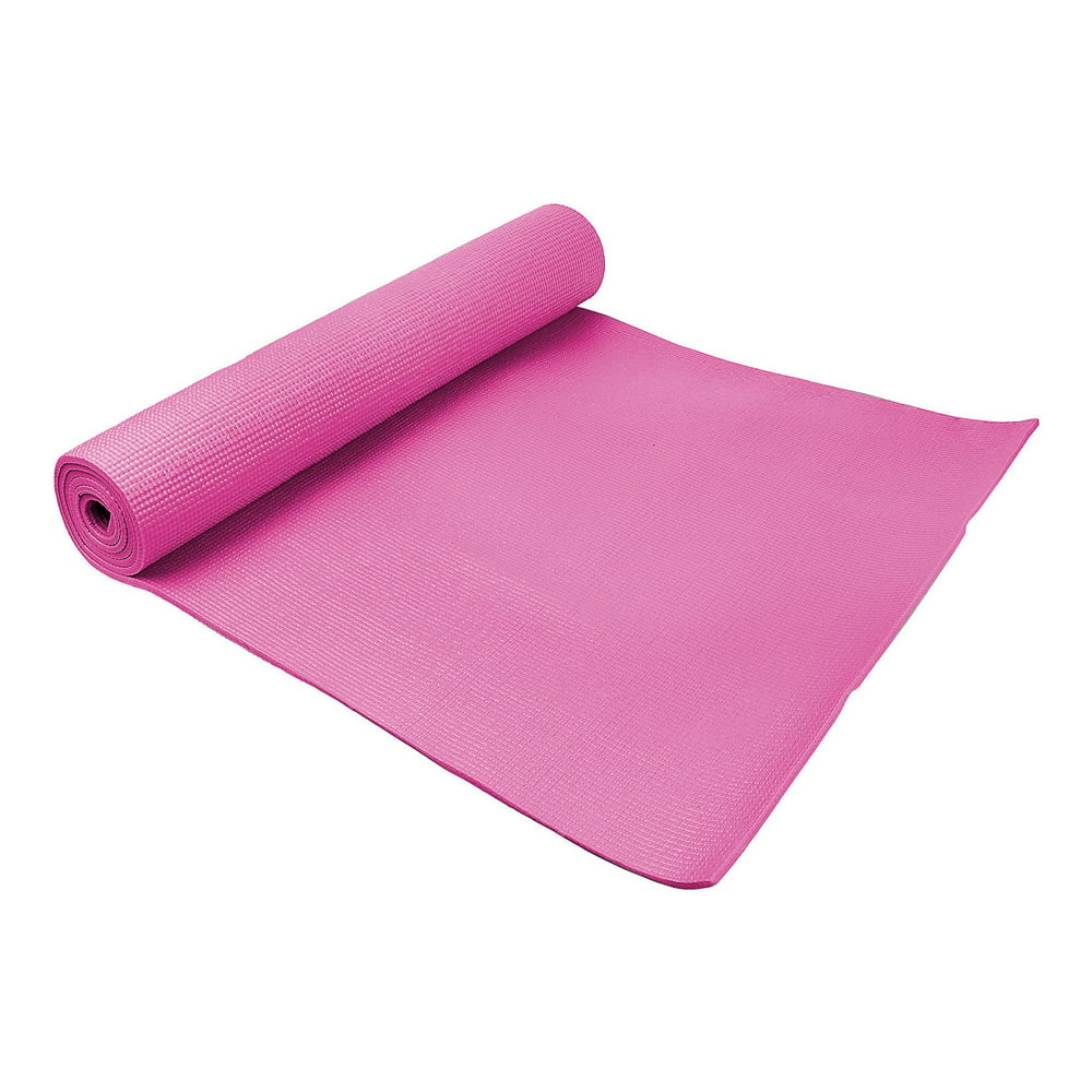 Cushioned 24 x 68-inch Slip-Resistant Yoga Mat with Carry Strap ...