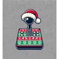 thumbnail image 4 of Ugly Christmas Sweater Joystick Youth Heather Gray Crew Neck Short Sleeve Tee-XS, 4 of 4