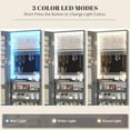 thumbnail image 4 of Vlsrka 47.2" LED Grey Jewelry Mirror Cabinet,Wall/Door Mounted Jewelry Armoire Organizer with Full-Length Mirror, Large Capacity Storage Hanging Cabinet, 4 Drawers, 5 Shelves, Built-in Lighted Mirror, 4 of 7